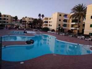 A heated pool