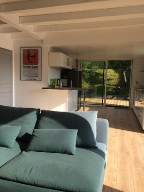 Fernseher, Kamin, Tischtennisplatte, Bücher