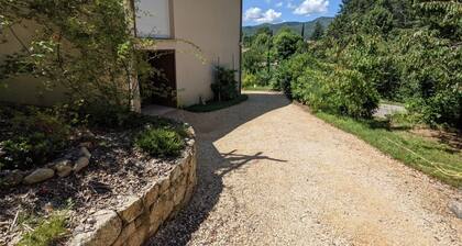 Countryside, garden on large plot, with dominant terrace and views