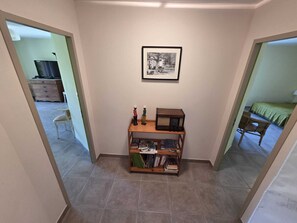2 bedrooms, desk, iron/ironing board, travel cot