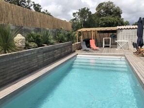 A heated pool