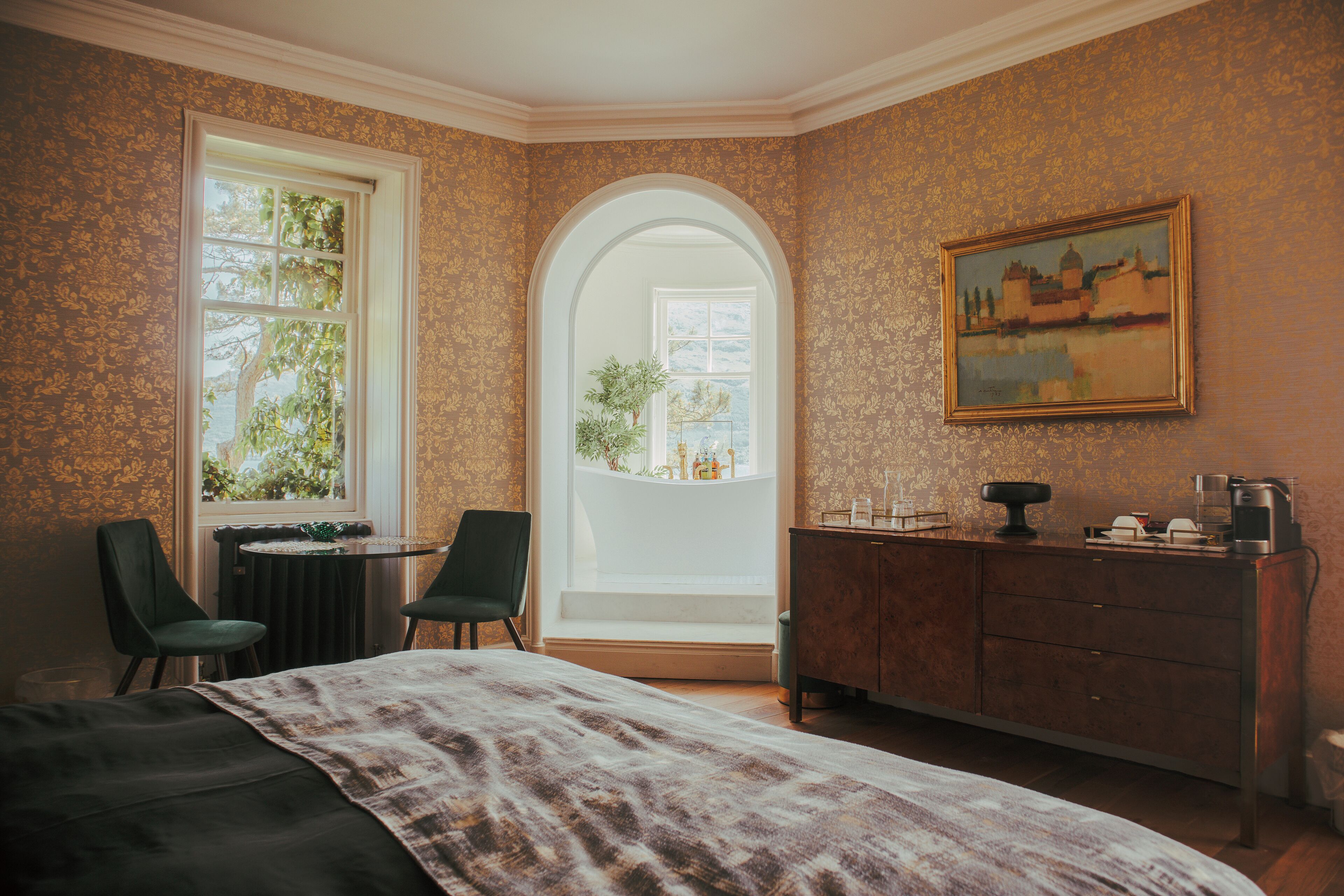 Serviced Luxury Scots Baronial Country House Private Beach and Panoramic Views