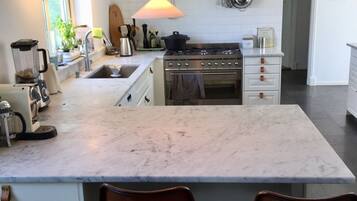 Fridge, oven, stovetop, dishwasher