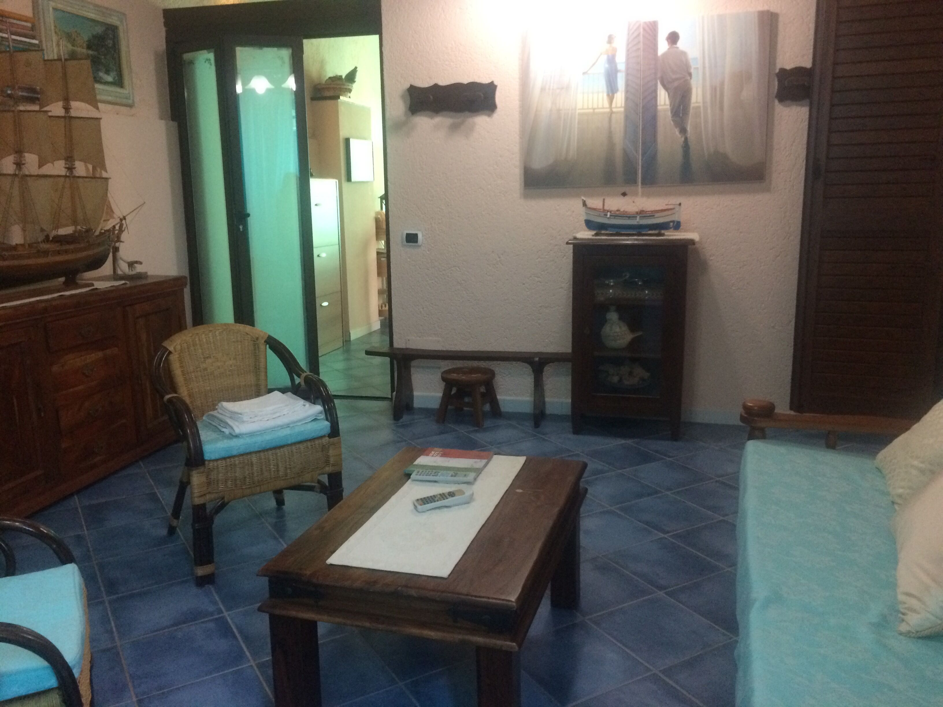 turquoise villa on the sea