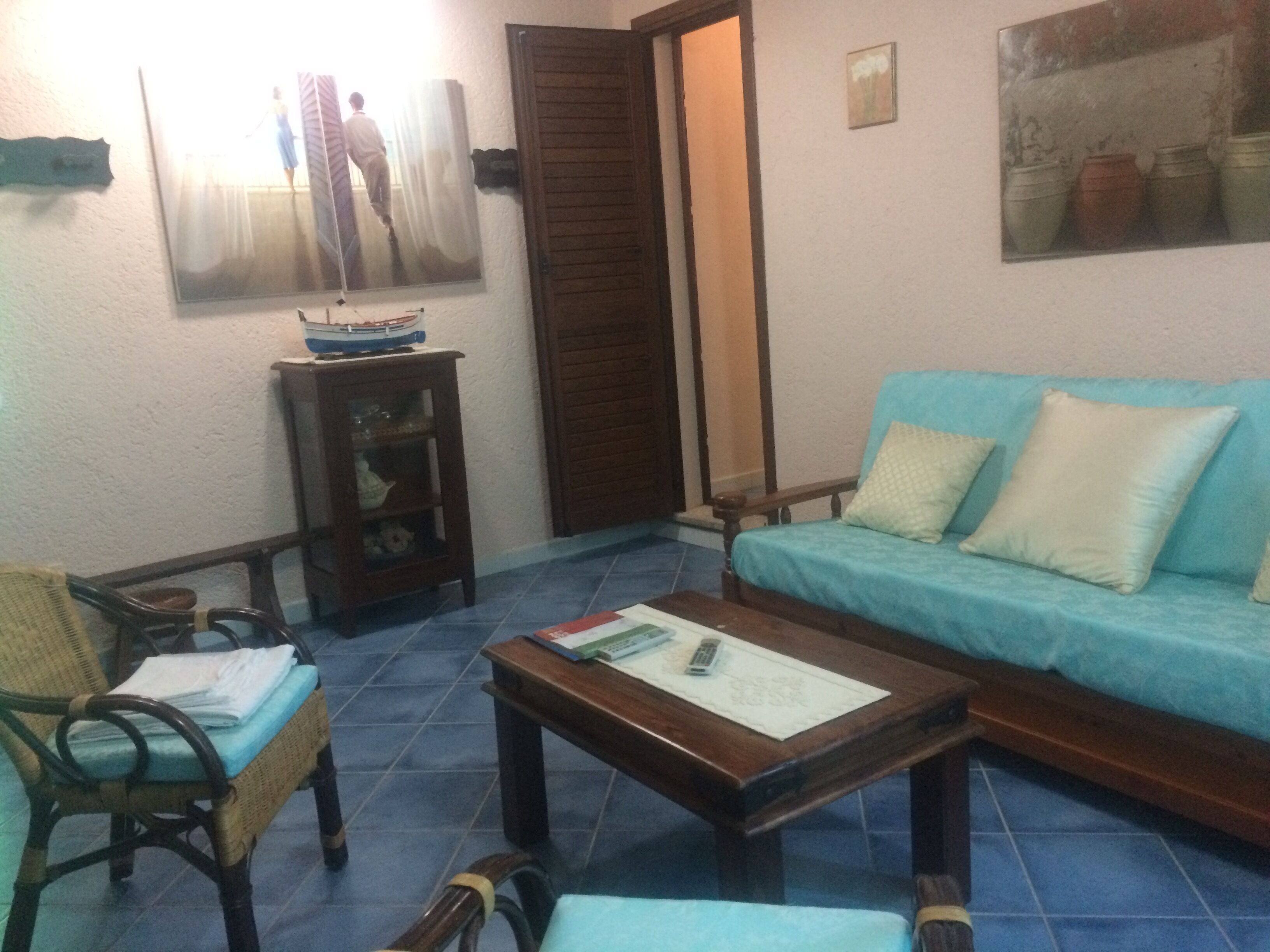 turquoise villa on the sea