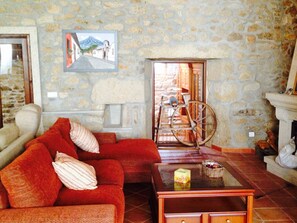 TV, fireplace, DVD player