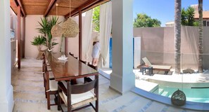 Outdoor dining - Villa Kallergi - Athena (640 m2) - north-western Crete with Concert Piano & Pool (Rethymnon)
