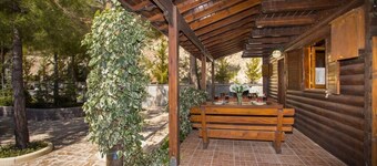 Three charming log cabins in a gated property at the beautiful Troodos mountain r