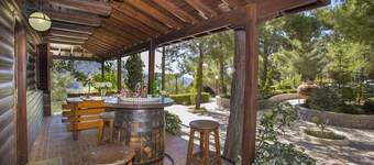 Three charming log cabins in a gated property at the beautiful Troodos mountain r