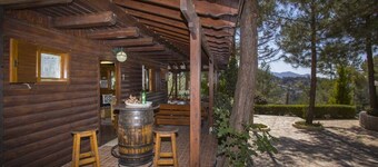 Three charming log cabins in a gated property at the beautiful Troodos mountain r