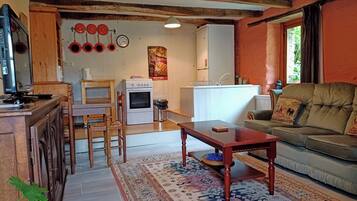 TV, DVD player, ping pong