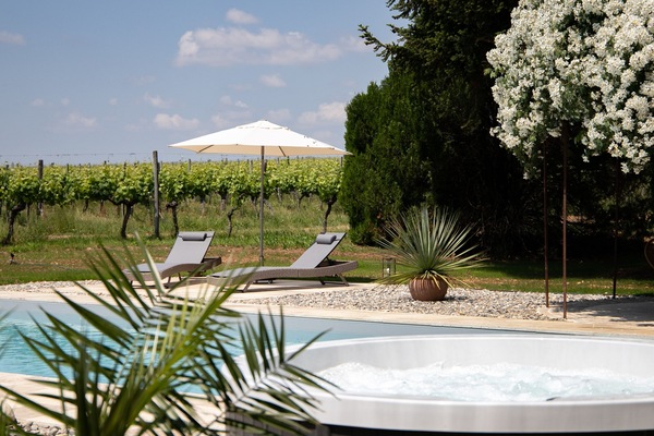 Private jacuzzi and heated pool