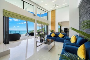 Smart TV, books, music library, stereo