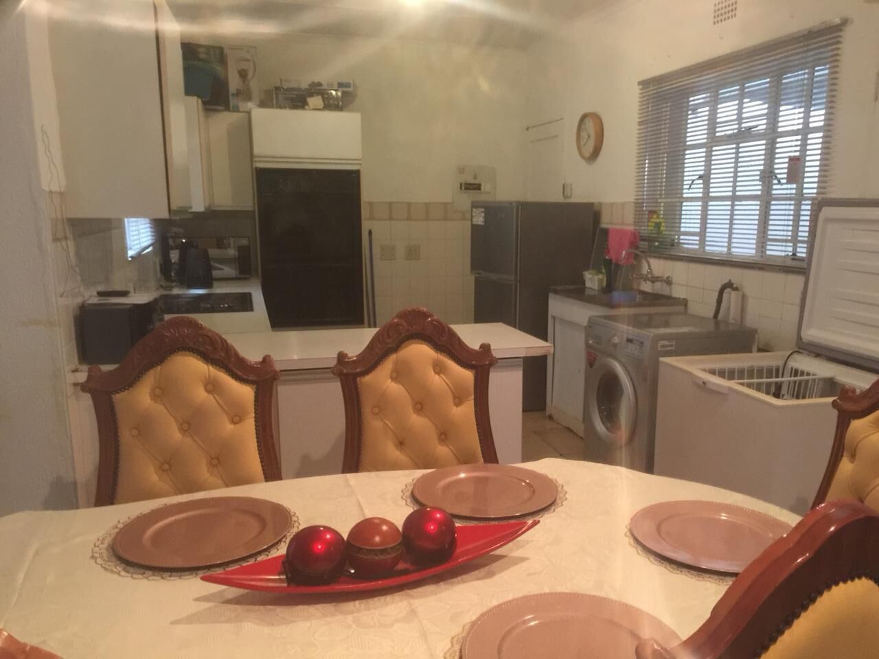 Fridge, microwave, stovetop, toaster