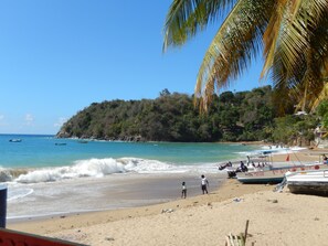 Beach nearby, sun-loungers