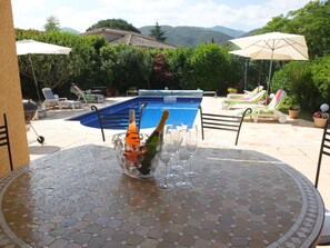 Outdoor pool, pool loungers - La Casa Assolellada, Detached Villa in quiet location with private pool (Reynes)