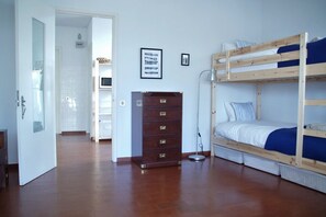 2 bedrooms, soundproofing, iron/ironing board, travel cot