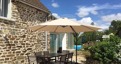 Traditional stone French country house.