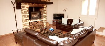 Traditional stone French country house.