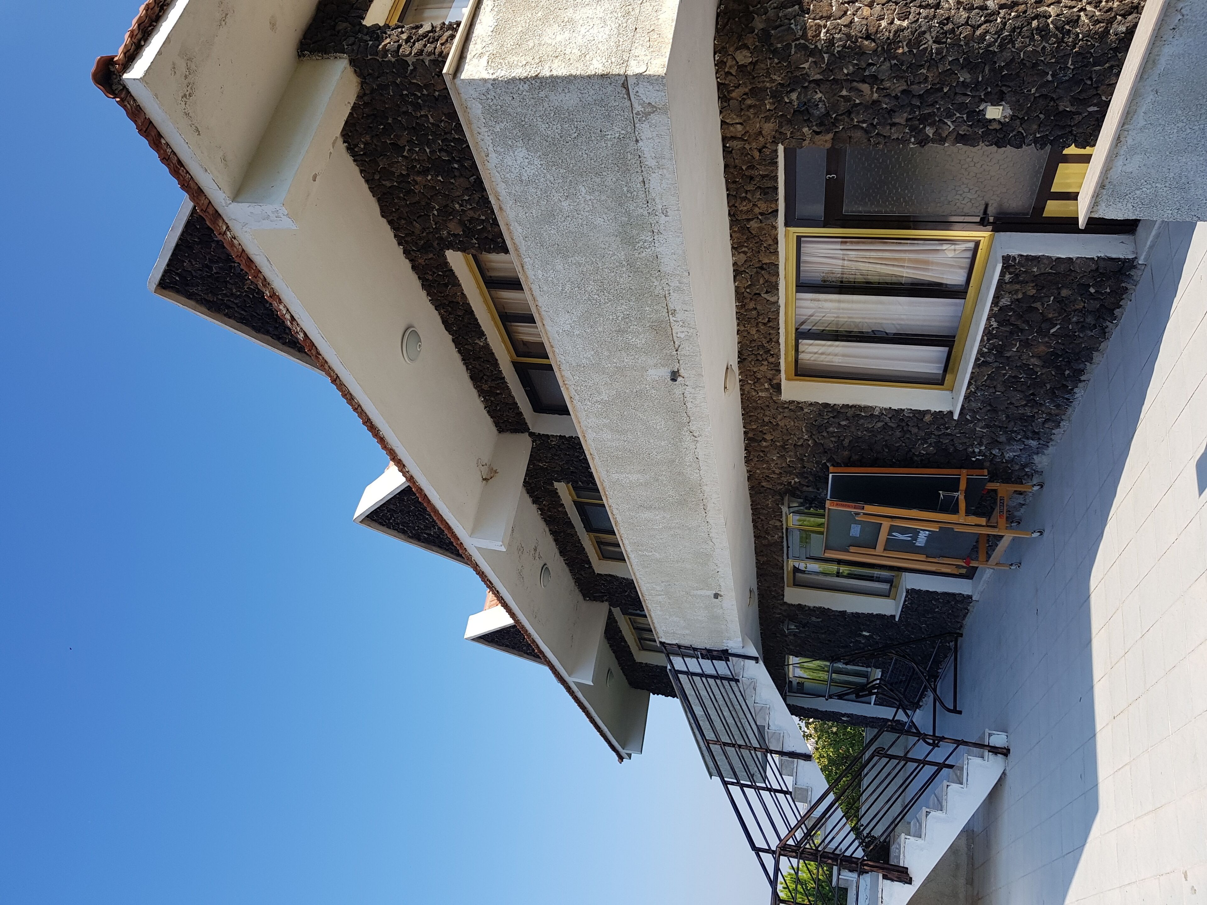 Panoramic nature dwellings with pine forest, olive valleys, sea and gre