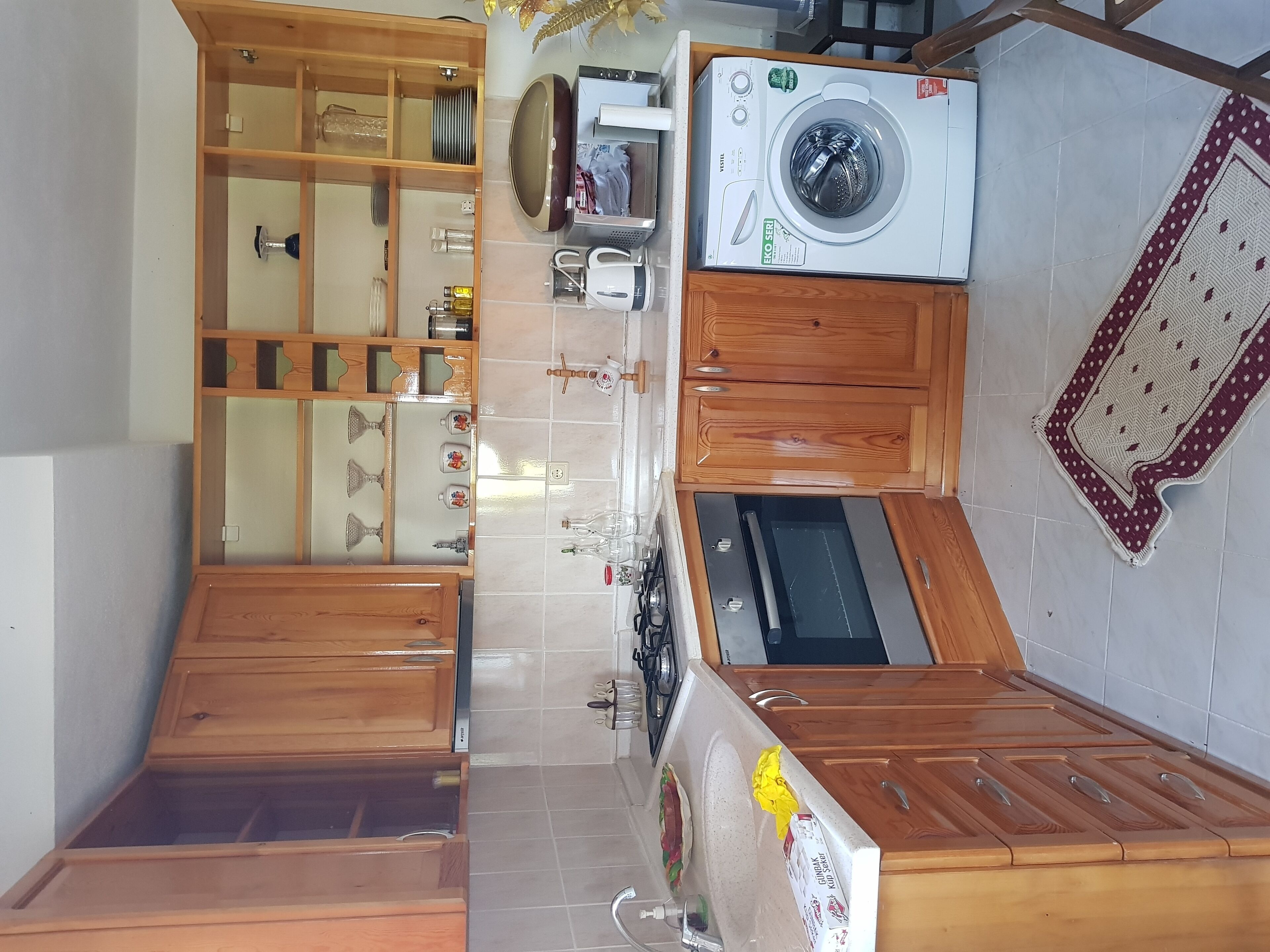 Panoramic nature dwellings with pine forest, olive valleys, sea and gre