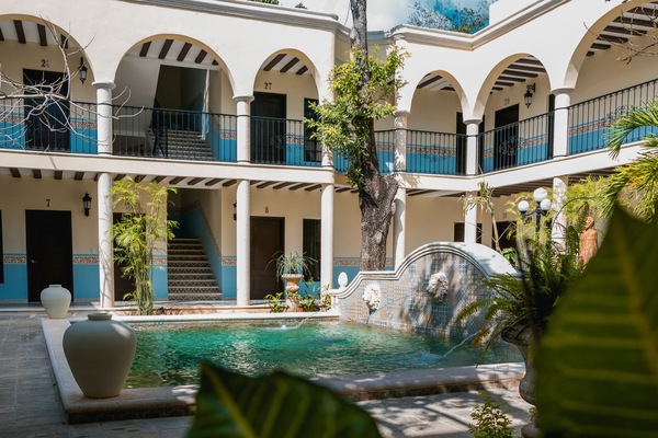 Outdoor pool, open 8:00 AM to 7:00 PM, sun loungers