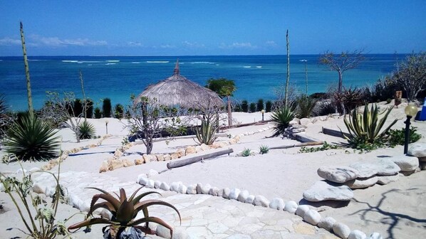 Beach nearby, sun-loungers