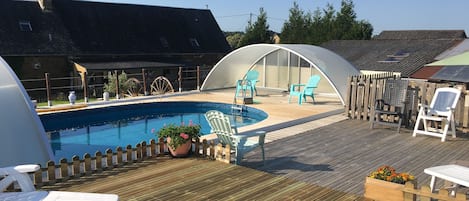 A heated pool