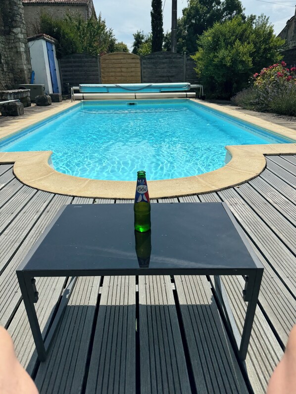 Outdoor pool, a heated pool