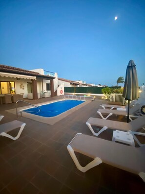 A heated pool