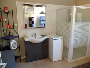 Shower, hair dryer