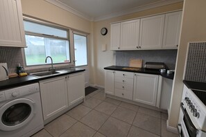 Fridge, microwave, oven, toaster