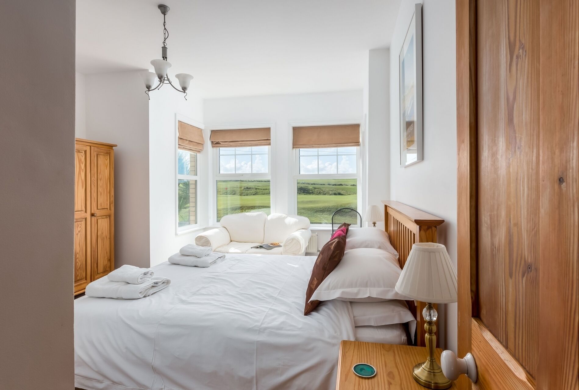 Principal bedroom at Foreshore family holiday home