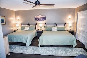 2 bedrooms, iron/ironing board, WiFi, bed sheets
