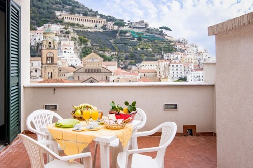 Amalfi Haus der Griechen Terrasse und Meerblick