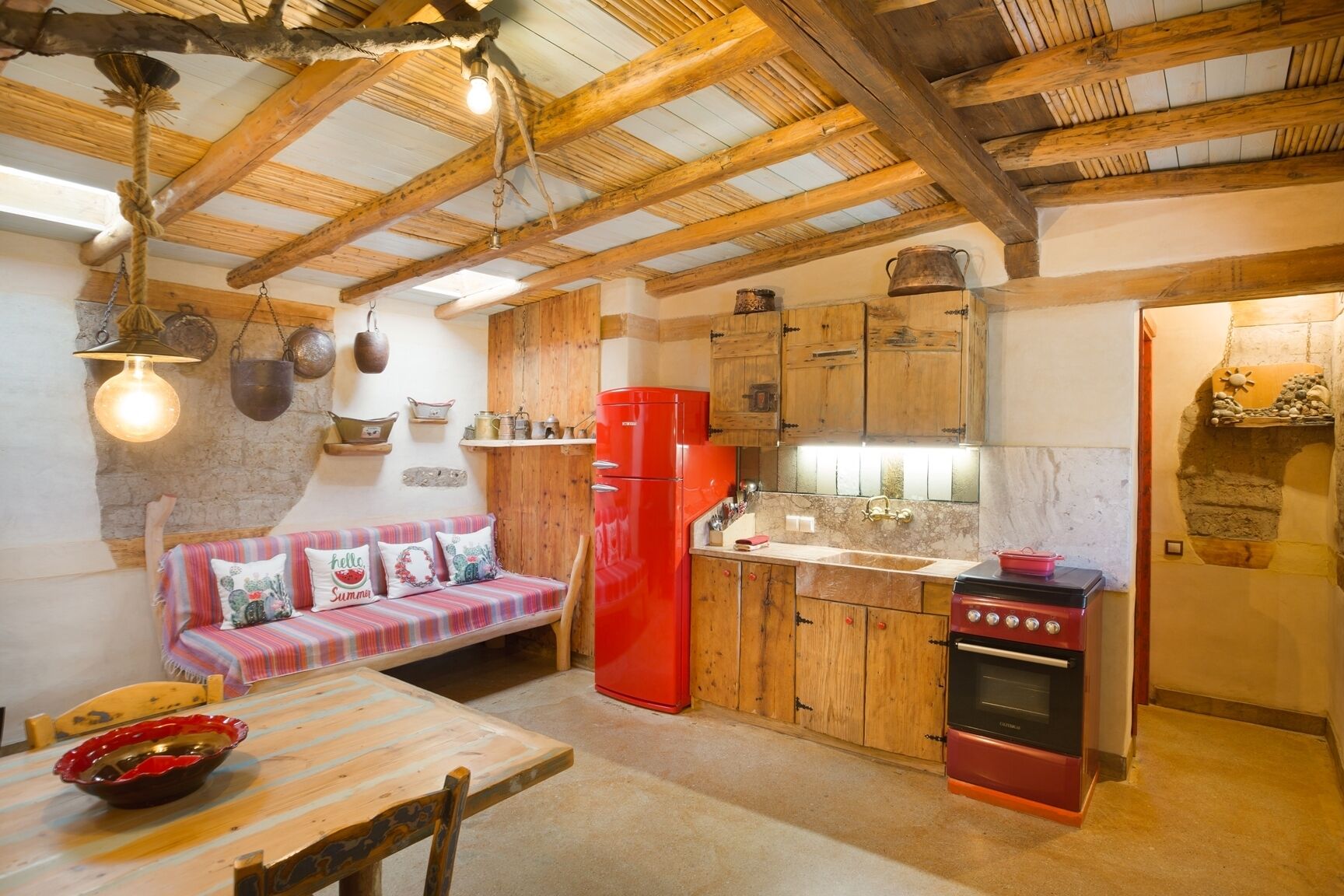 New charming holiday home made of clay, from 2018 community pool private garden