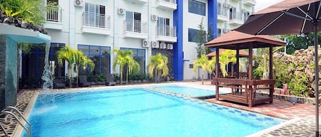 Indoor pool, free pool cabanas