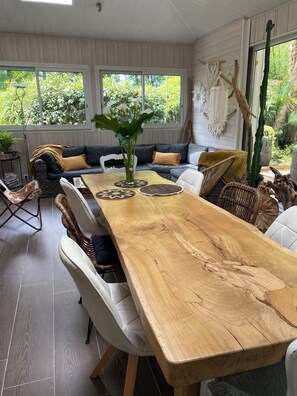 Dining - House with heated pool and spa on the Arcachon Basin between sea and forest (Lanton)