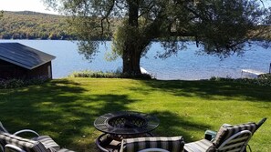 Terrace/patio - Lakefront Home Adirondacks on Chateaugay Lake  (Bellmont)