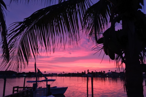 Sunset at a beautiful waterfront house can be yours!
