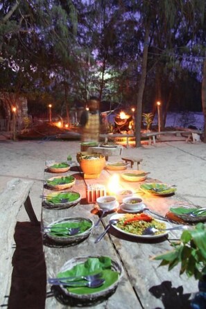 Breakfast, lunch and dinner served  - Cemara Beachfront Suite (Mondu)