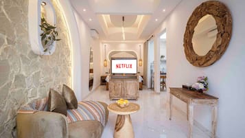 Honeymoon Villa | Living area | LCD TV