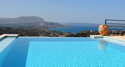 3 bedroom villa with private infinity pool and panoramic sea and mountain views.