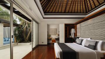 Vila Keluarga, 3 kamar tidur, kolam renang pribadi | 3 kamar tidur, brankas, dan tirai kedap cahaya