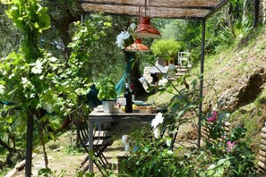 Outdoor dining - Stunning romantic Home,large garden,Wi Fi, air conditioning,breathtaking view (Monteggiori)