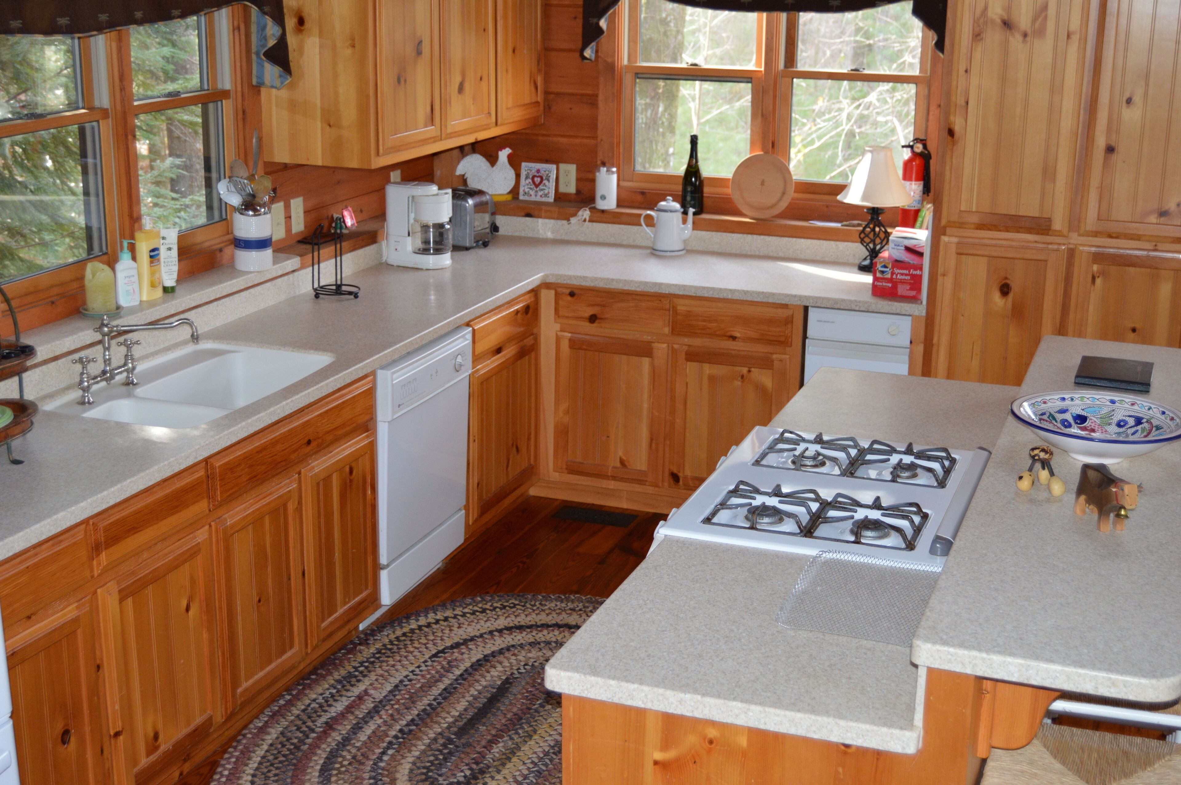 Beautiful Rustic Timberframe Lake House and Boat House Amid Trees