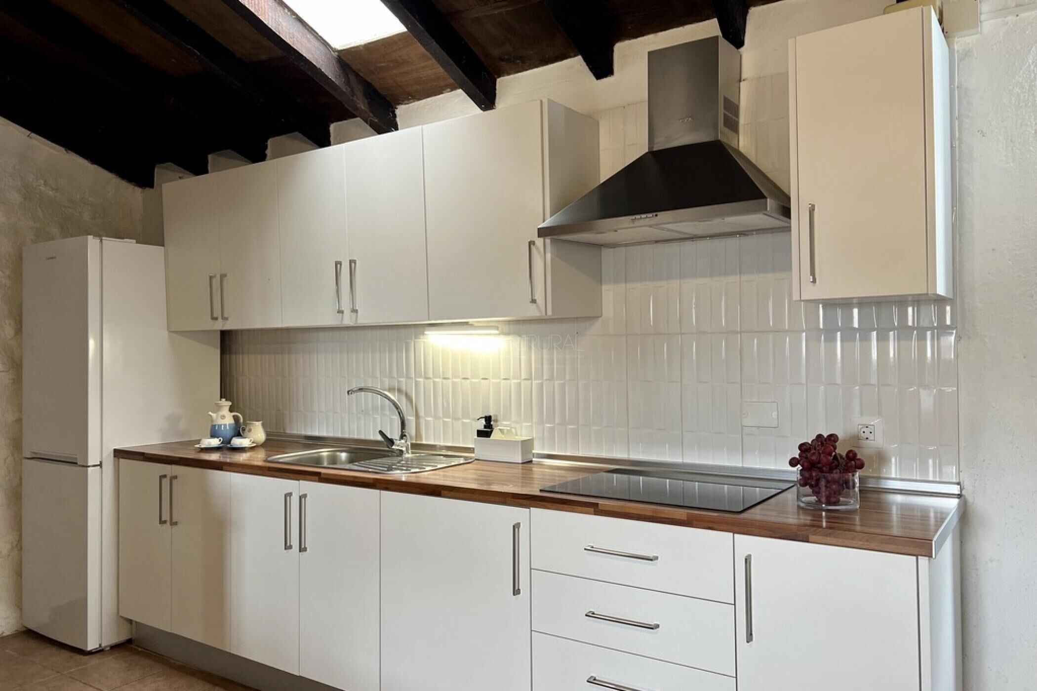 Fridge, microwave, coffee/tea maker, toaster