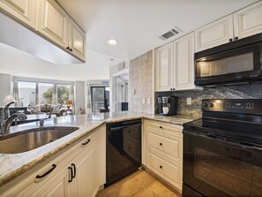 Fridge, microwave, oven, dishwasher - 2412 Villamare ~ Oceanfront Complex | Just Steps from the Beach (Hilton Head Island)
