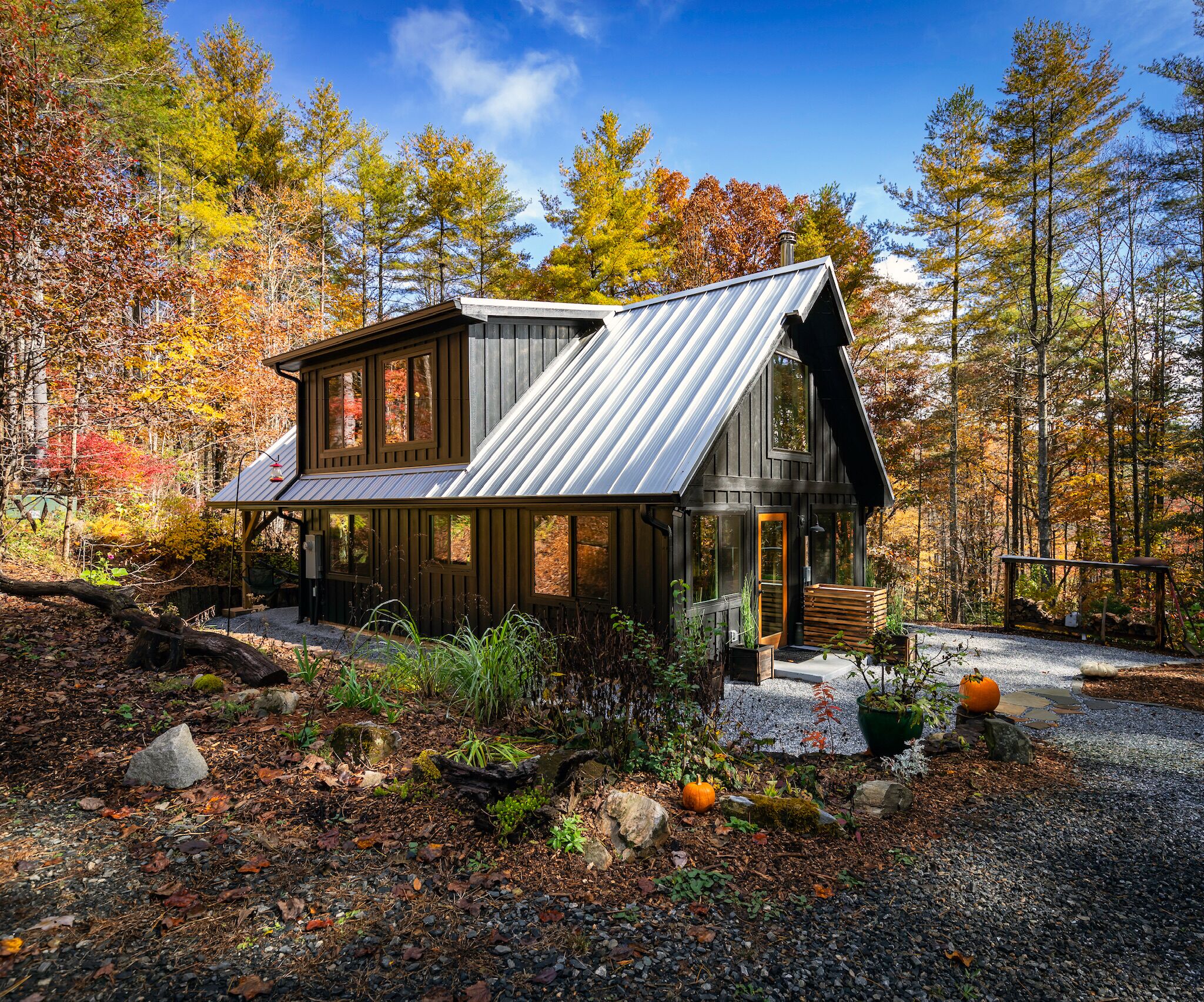 Cabin on 98 Acres Next to Dupont State Forest Near Hendersonville and Brevard