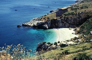 Plage, chaises longues, serviettes de plage